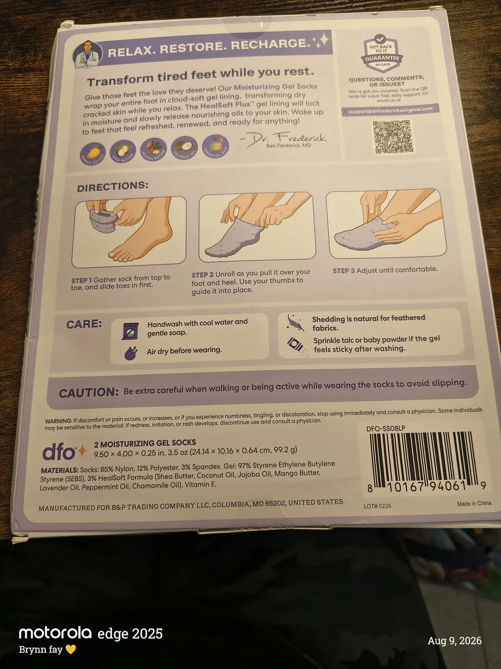 Moisturizing Heel Socks - Peach Fuzz